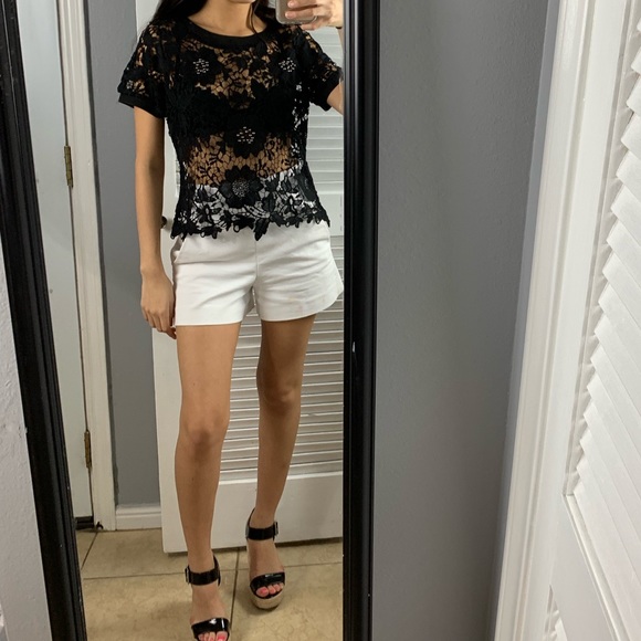 Francesca's Collections Tops - Lace embellished top